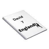 English Soccer Player anpassbar Notizblock (Rechte Seite)