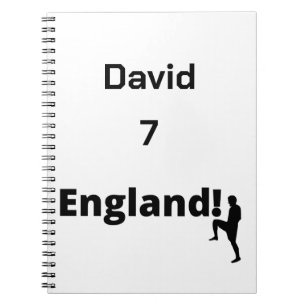 English Soccer Player anpassbar Notizblock