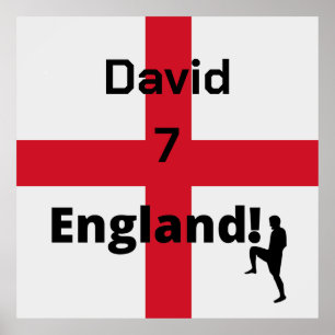 English Soccer Player anpassbar Poster