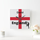English Soccer Player anpassbar Quadratische Wanduhr (Zuhause)