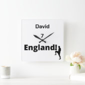 English Soccer Player anpassbar Quadratische Wanduhr (Zuhause)