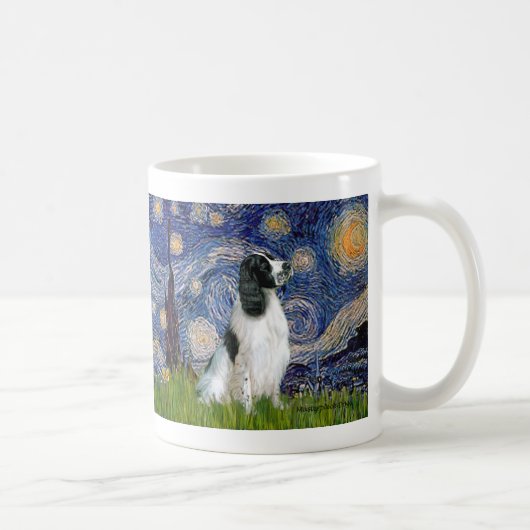 English Springer 7 - Starry Night Kaffeetasse (Rechts)