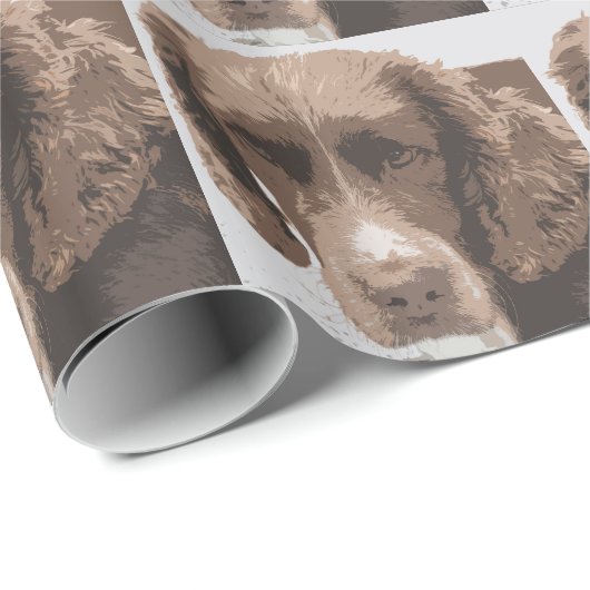 English Springer Geschenkpapier (Rolleneckpunkt)