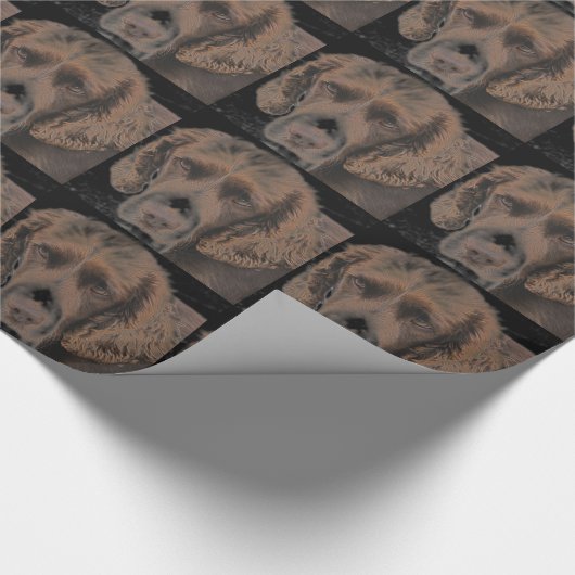 English Springer Hunde Geschenkpapier (Ecke)