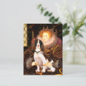 English Springer (Liv) - Queen Postkarte (Stehend Vorderseite)