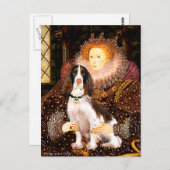 English Springer (Liv) - Queen Postkarte (Vorne/Hinten)