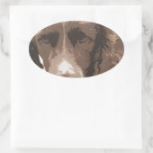 English Springer Ovaler Aufkleber (Tasche)