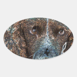 English Springer Ovaler Aufkleber