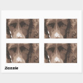 English Springer Rechteckiger Aufkleber (Blatt)