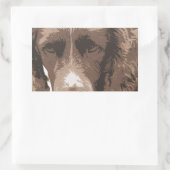 English Springer Rechteckiger Aufkleber (Tasche)