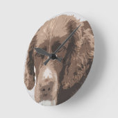 English Springer Runde Wanduhr (Winkel)