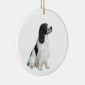 English Springer Spanel (A) - schwarz-weiß Keramikornament (Rechts)