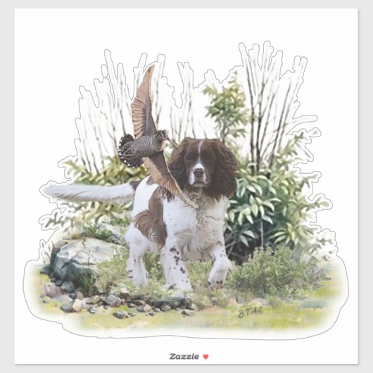 English Springer Spanel Aufkleber (Blatt)