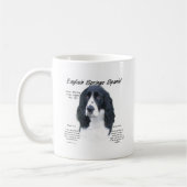 English Springer Spanel (blk) History Design Kaffeetasse (Links)