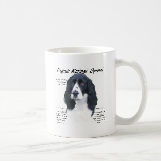 English Springer Spanel (blk) History Design Kaffeetasse (Rechts)