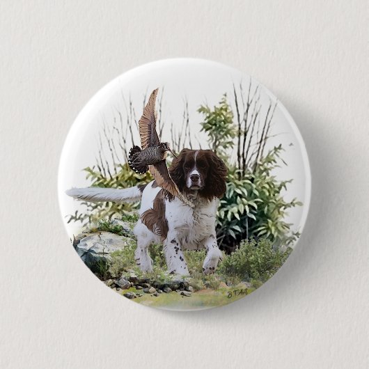 English Springer Spanel Button (Vorderseite)