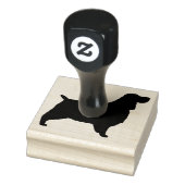 English Springer Spanel Dog Breed Silhouette Gummistempel (Stempel)