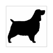 English Springer Spanel Dog Breed Silhouette Gummistempel (Prägung)