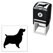 English Springer Spanel Dog Breed Silhouette Permastempel (Beispiel)