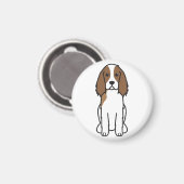 English Springer Spanel Dog Cartoon Magnet (Vorderseite/Rückseite)