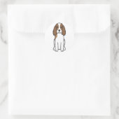 English Springer Spanel Dog Cartoon Runder Aufkleber (Tasche)