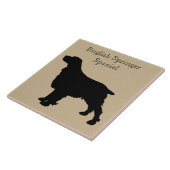 English Springer Spanel Dog Silhouette Fliese (Seite)