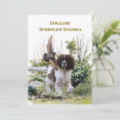 English Springer Spanel Einladung (Stehend Vorderseite)