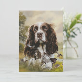English Springer Spanel Einladung (Stehend Vorderseite)