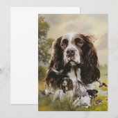 English Springer Spanel Einladung (Vorne/Hinten)