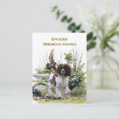 English Springer Spanel Einladungspostkarte (Stehend Vorderseite)