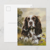 English Springer Spanel Feiertagspostkarte (Vorne/Hinten)