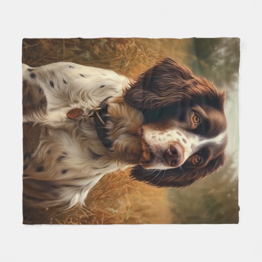 English Springer Spanel Fleecedecke (Vorderseite (Horizontal))