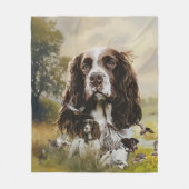 English Springer Spanel Fleecedecke (Vorderseite)