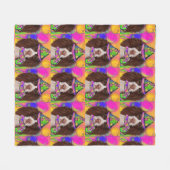 English Springer Spanel Fleecedecke (Vorderseite (Horizontal))