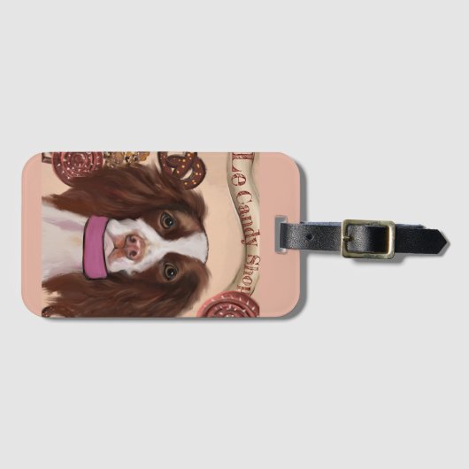 English Springer Spanel Gepäckanhänger (Vorderseite (Horizontal))