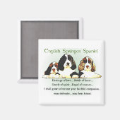 English Springer Spanel Geschenke Magnet (Vorderseite/Rückseite)