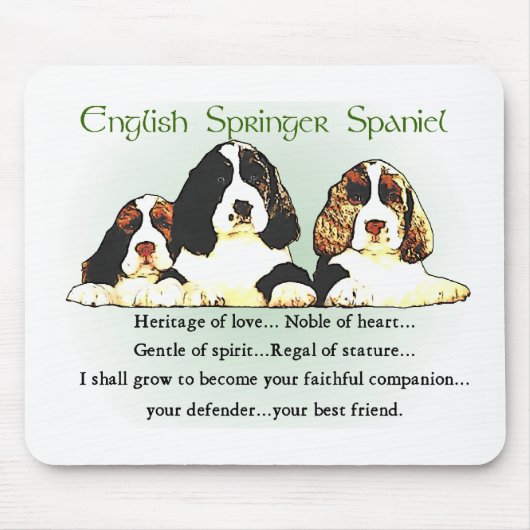 English Springer Spanel Geschenke Mousepad (Vorne)