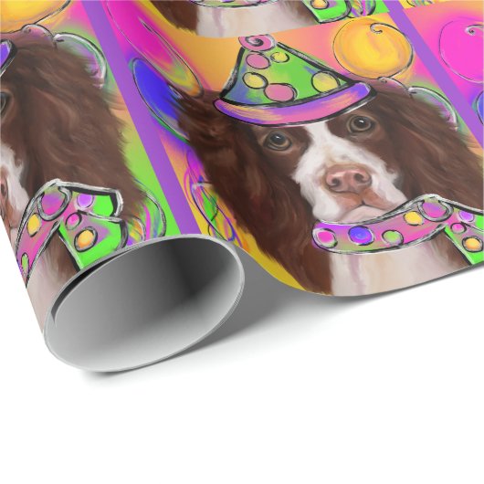 English Springer Spanel Geschenkpapier (Rolleneckpunkt)