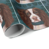 English Springer Spanel Geschenkpapier (Rolleneckpunkt)