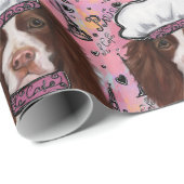 English Springer Spanel Geschenkpapier (Rolleneckpunkt)
