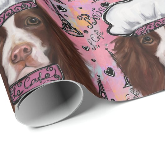 English Springer Spanel Geschenkpapier (Rolleneckpunkt)