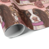 English Springer Spanel Geschenkpapier (Rolleneckpunkt)
