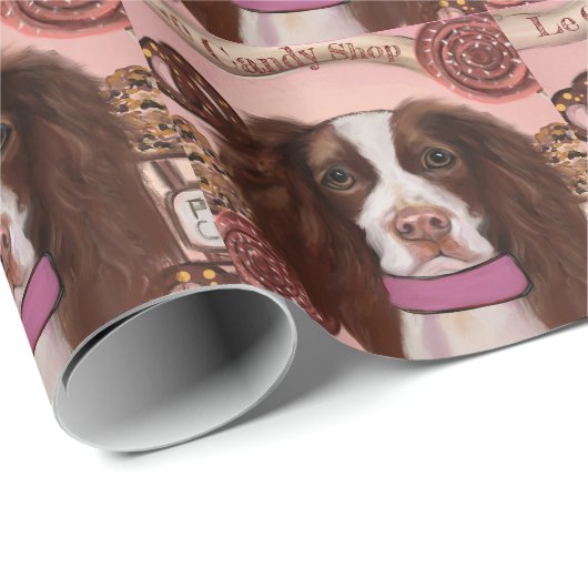 English Springer Spanel Geschenkpapier (Rolleneckpunkt)