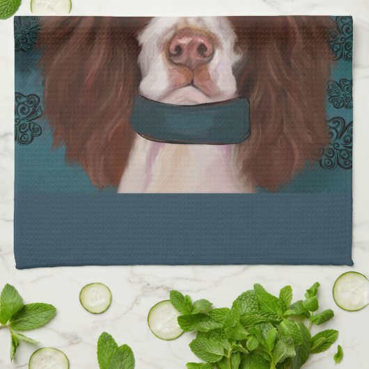 English Springer Spanel Geschirrtuch (Gefaltet)