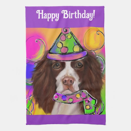 English Springer Spanel Geschirrtuch (Vertikal)