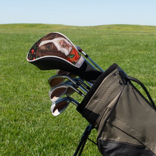 English Springer Spanel Golf Headcover (In SItu)