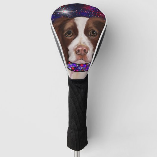 English Springer Spanel Golf Headcover (Vorderseite)