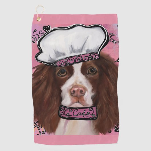 English Springer Spanel Golfhandtuch (Vorderseite)