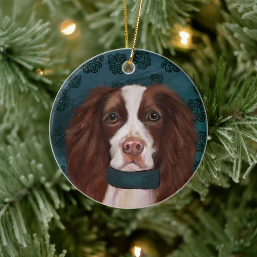 English Springer Spanel Keramik Ornament (Baum)