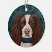 English Springer Spanel Keramik Ornament (Links)